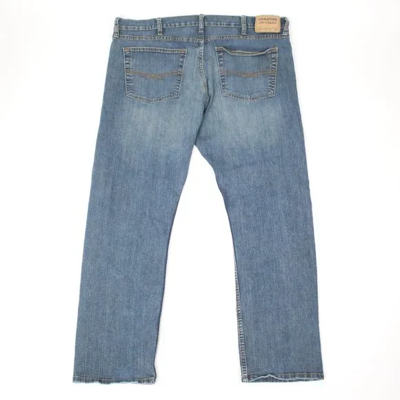 Signature by Levi's Mens 40x32 Straight S51 Denim Jeans - Picture 3 of 7